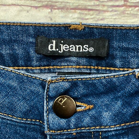 D Jeans Womens Jeans size 6 Dark Wash Crop Ankle x27" Frayed Hem Cotton Stretch - Picture 4 of 10
